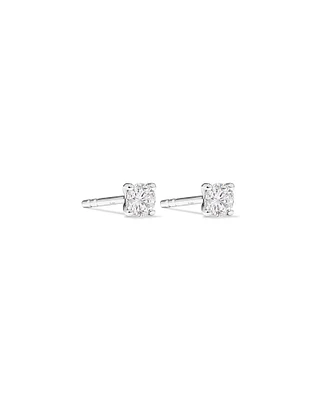 Certified Carat TW Diamond Solitaire Stud Earrings in 18kt White Gold