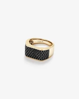 Black Diamond Ring with 1.70TW of Diamonds in 10kt Yellow Gold