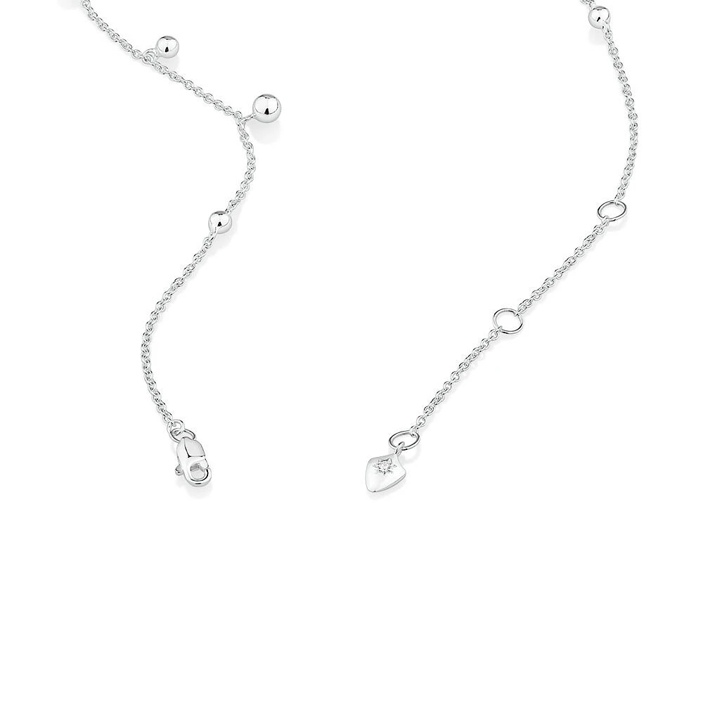 60cm (24") Bead Necklace in Sterling Silver