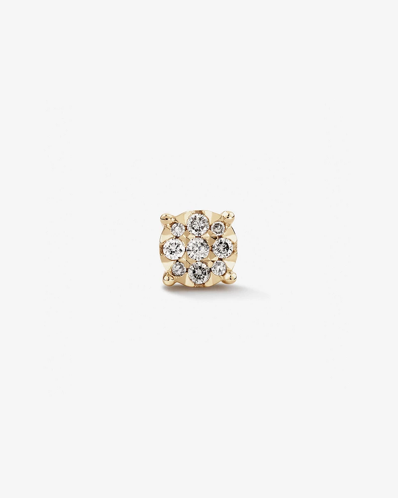 Men’s Stud Earring with 0.12 Carat TW of Diamonds in 10kt Yellow Gold