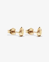 6mm Pear Metal Diamond Stud Earrings in 10kt Yellow Gold