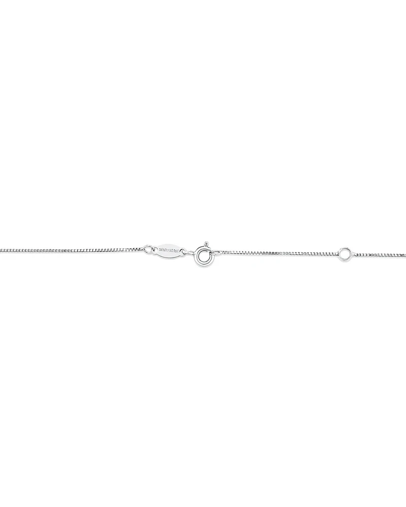 45cm (18") 0.66mm Width Box Chain in 18kt White Gold