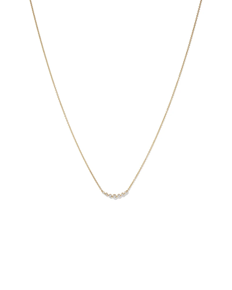 Necklace with 0.25 Carat TW of Diamonds in 18kt Yellow Gold