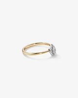 0.10 Carat TW Pear Cluster Diamond Promise Ring in 10kt Yellow and White Gold