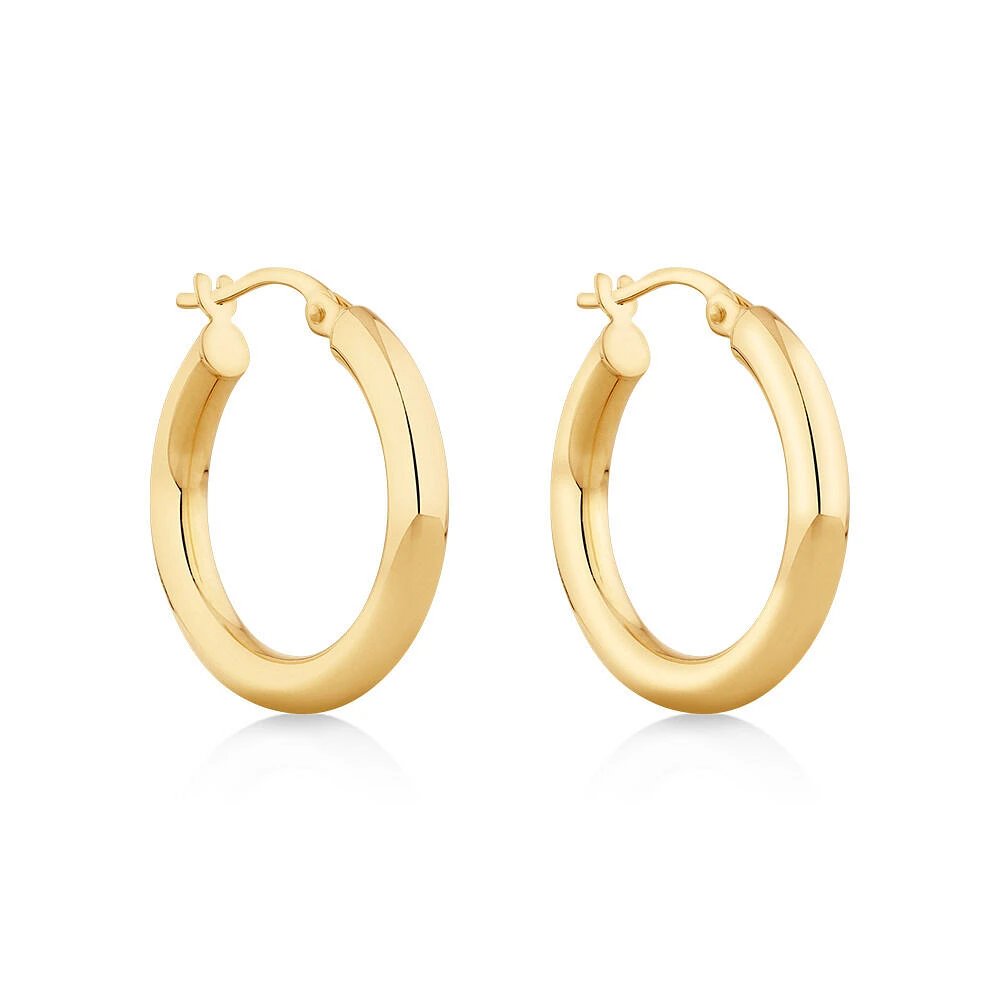 15mm Hoop Earrings in 10kt Yellow Gold