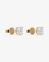 2.00 Carat TW Diamond Solitaire Stud Earrings in 18kt White Gold