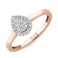 Promise Ring with 0.15 Carat TW of Diamonds in 10kt Rose Gold