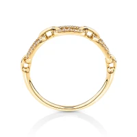 0.20 Carat TW Diamond Paperclip Ring in 10kt Yellow Gold