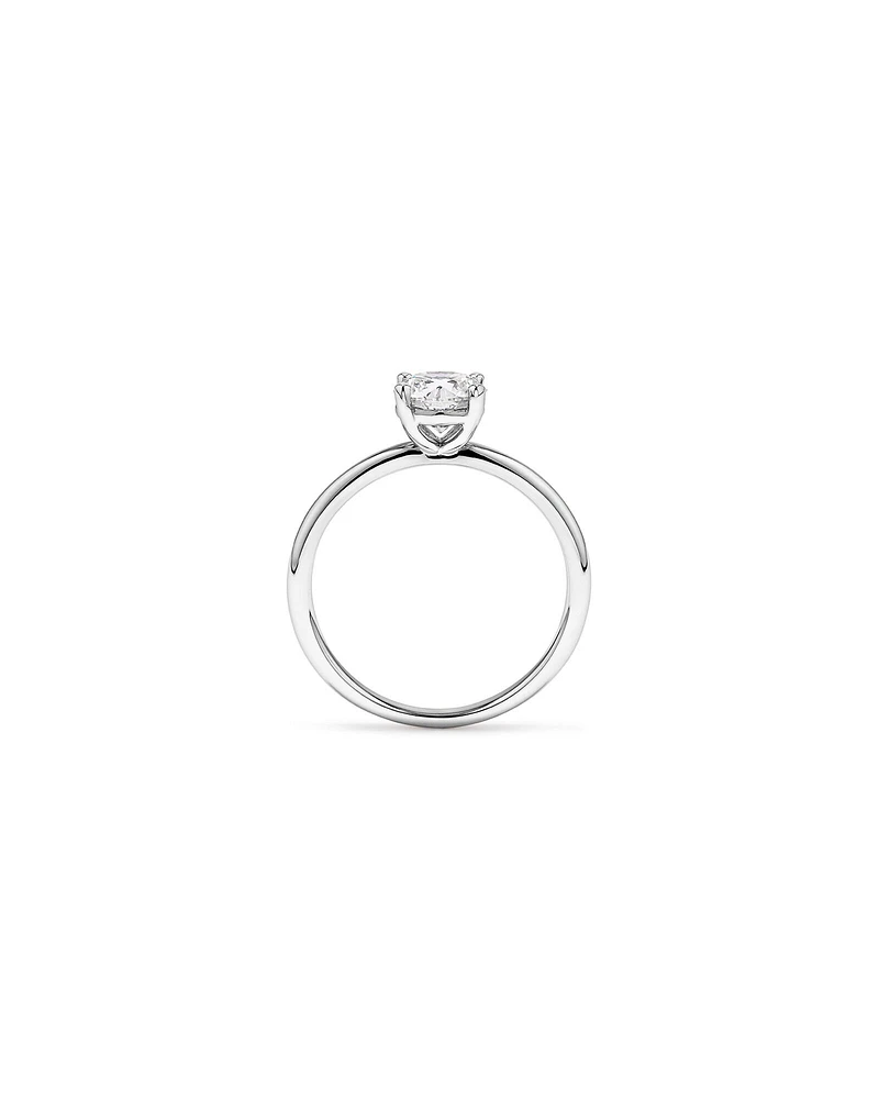 Bague solitaire en diamant canadien rond brillant 1,00 carat poids total en or blanc 18 kt