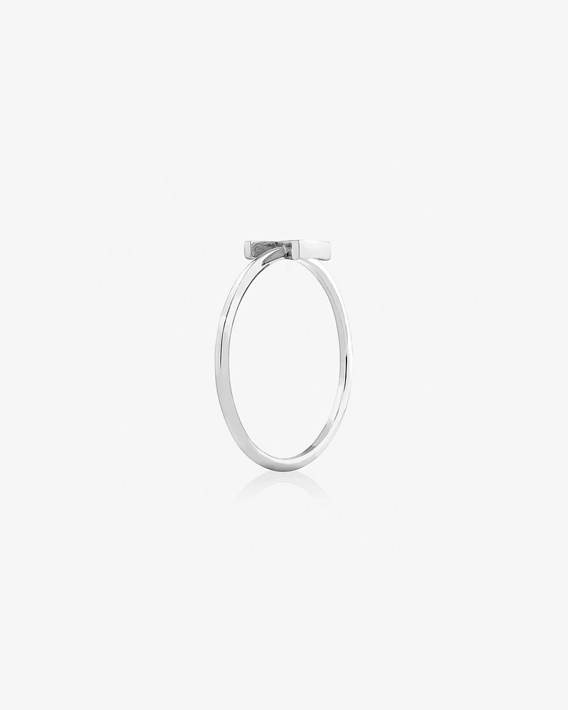 C Initial Ring in Sterling Silver