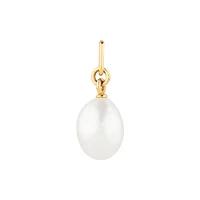 Pendant with Cultured Freshwater Baroque Pearl in 10kt Yellow Gold
