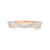 Wedding Ring with 0.25 Carat TW of Diamonds in 14kt Rose Gold
