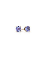 Stud Earrings with Tanzanite in 10kt Yellow Gold