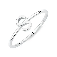 C Initial Ring in Sterling Silver