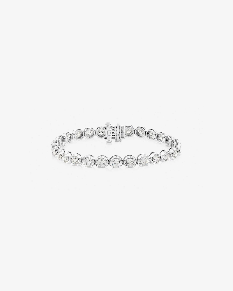 8.00 Carat TW Diamond Tennis Bracelet in 14kt White Gold