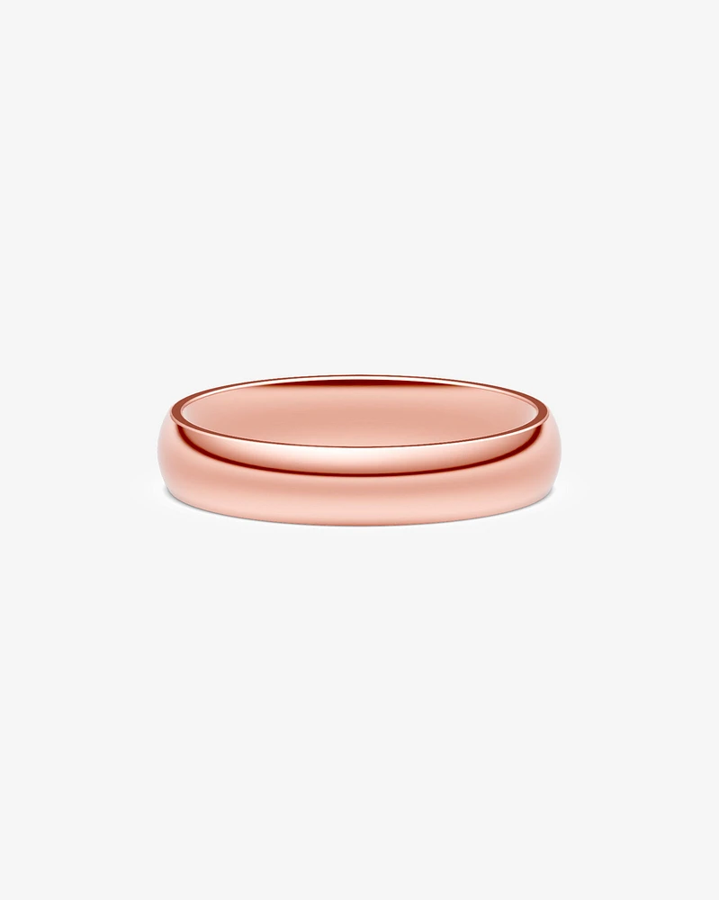 5mm High Domed Wedding Band 10kt Yellow Gold