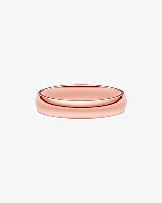 5mm High Domed Wedding Band 10kt Yellow Gold