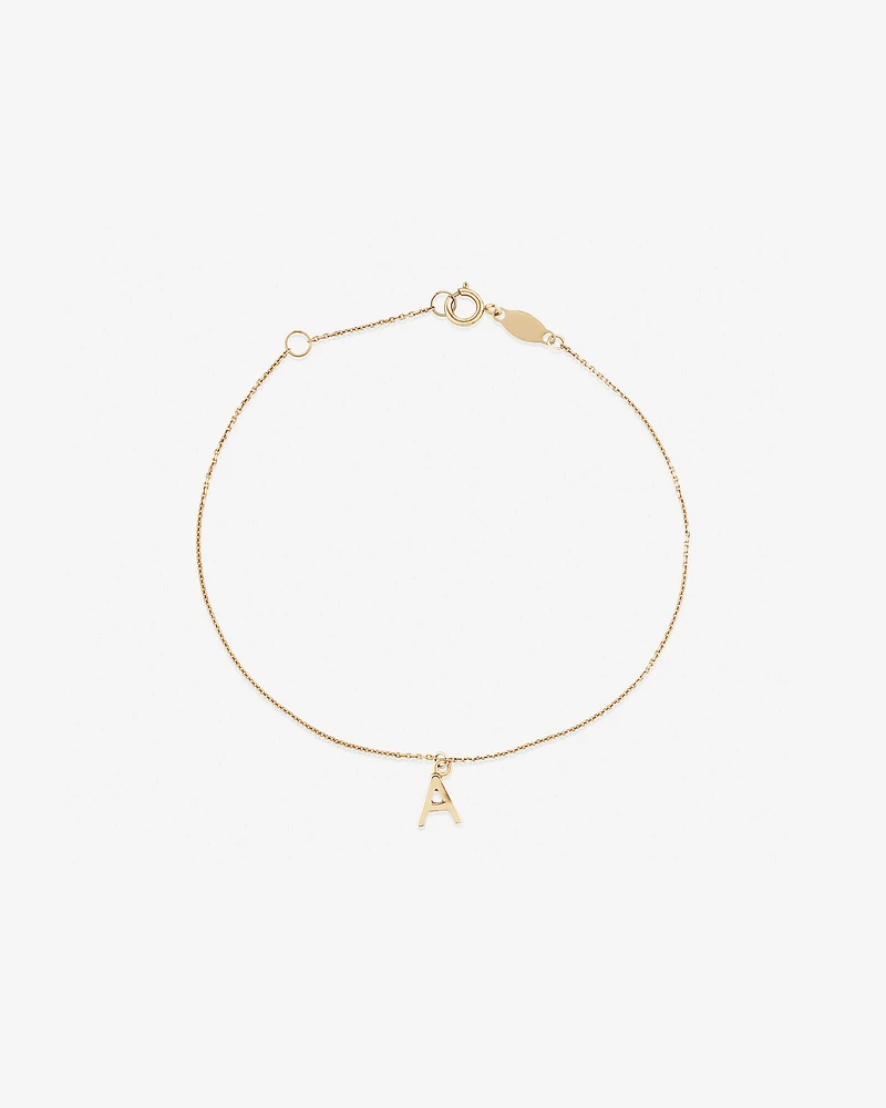 19cm (7.5") C Initial Bracelet in 10kt Yellow Gold