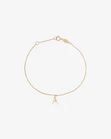 19cm (7.5") C Initial Bracelet in 10kt Yellow Gold