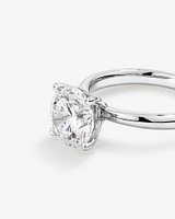 3.00 Carat TW Round Brilliant Laboratory-Grown Diamond Solitaire Engagement Ring in Platinum