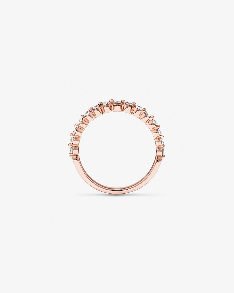 Wedding Ring with 0.34 Carat TW of Diamonds in 14kt Rose Gold