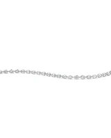 Pear Shaped Cubic Zirconia Bezel Set Tennis Bracelet in Sterling Silver