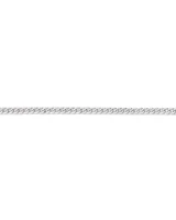 3mm Wide Flat Curb Chain Bracelet in 10kt White Gold