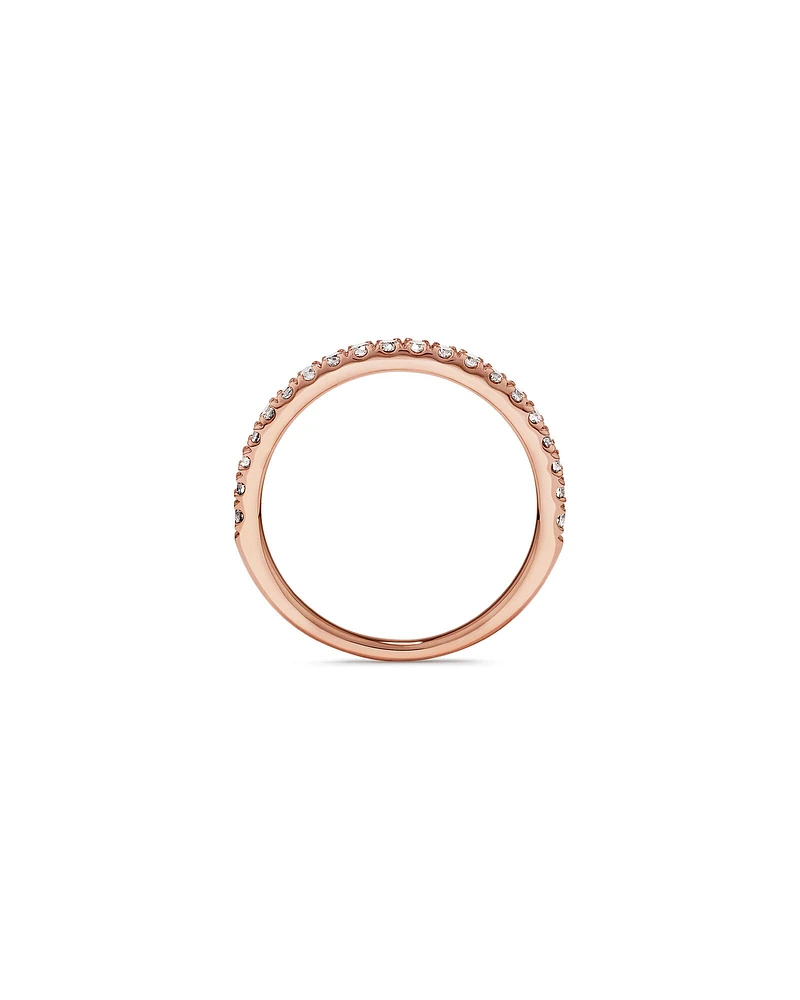 Wedding Band with 0.34 Carat TW of Diamonds in 14kt Rose Gold