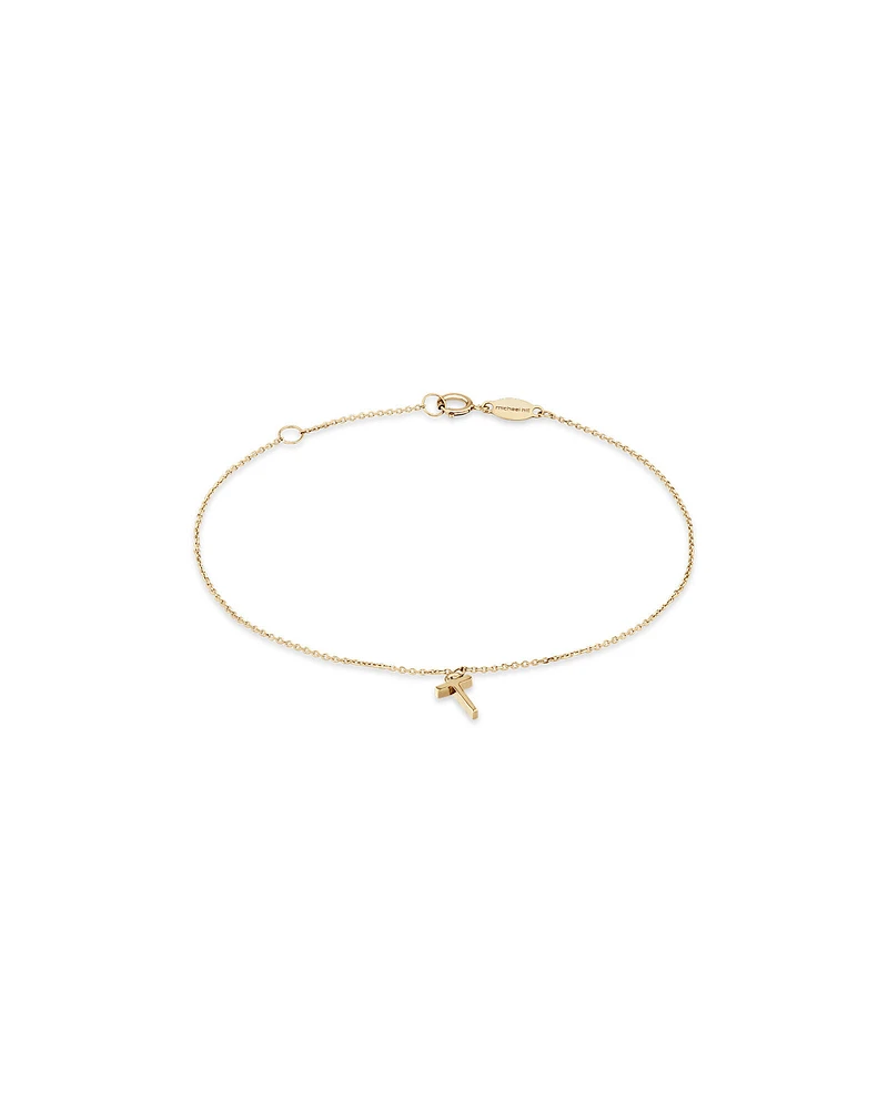 19cm (7.5") C Initial Bracelet in 10kt Yellow Gold