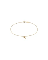 19cm (7.5") C Initial Bracelet in 10kt Yellow Gold