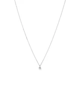 0.38 Carat TW Laboratory-Grown Diamond Solitaire Pendant Necklace in 10kt White Gold