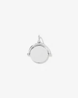 Pendentif cercle tournant gravable en argent sterling