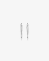 Huggie Paperclip Earrings in Silver