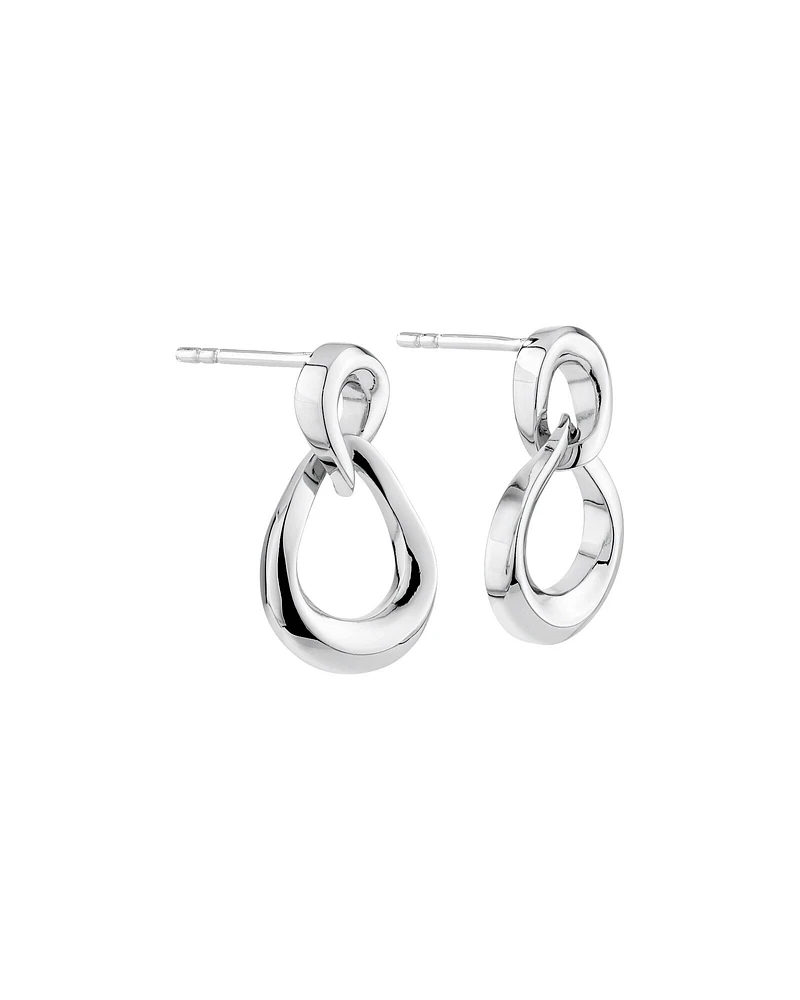 Linked Drop Earrings in Sterling Silver