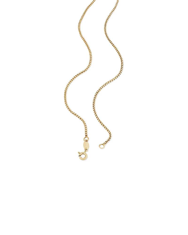 45cm (18") Hollow Round Box Chain in 14kt Yellow Gold