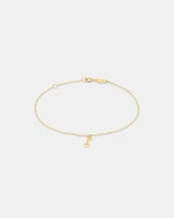 19cm (7.5") C Initial Bracelet in 10kt Yellow Gold