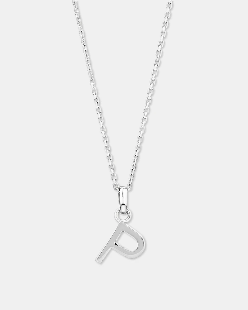 "U" Initial Pendant in Sterling Silver