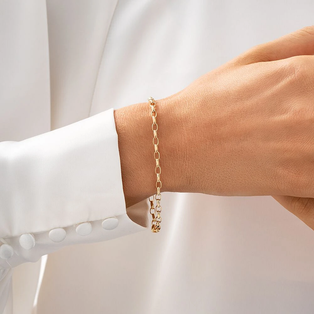 19cm (7.5") Belcher Bracelet in 10kt Yellow Gold