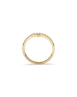 Diamond Chevron Wedding Band in 14kt Yellow Gold