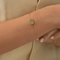 19cm (7.5") Circle Disc Bracelet in 10kt Yellow Gold