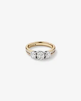 1.50 Carat TW Three Stone Round Brilliant Diamond Engagement Ring in 14kt Yellow and White Gold