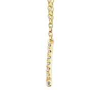 "K" Initial Necklace with 0.10 Carat TW of Diamonds in 10kt Yellow Gold