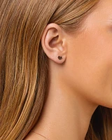 7mm Heart Stud Earrings In 10kt Rose Gold
