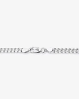 50cm (20") 4mm-4.5mm Width Curb Chain in Sterling Silver