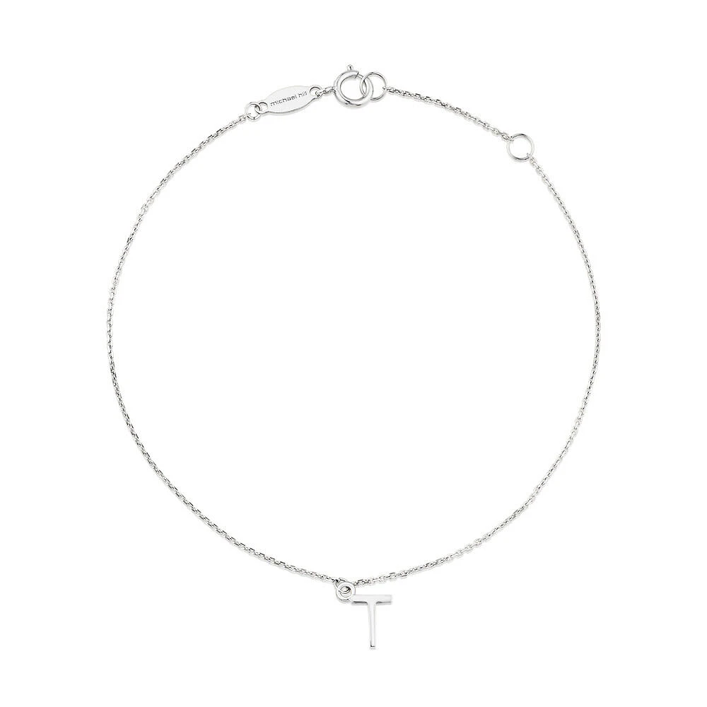 Bracelet à initiale « D » en argent