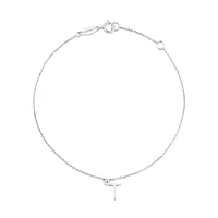 19cm (7.5") N Initial Bracelet in Sterling Silver