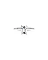 1.25 Carat TW Emerald Cut Laboratory-Grown Diamond Solitaire Engagement Ring In 14kt White Gold