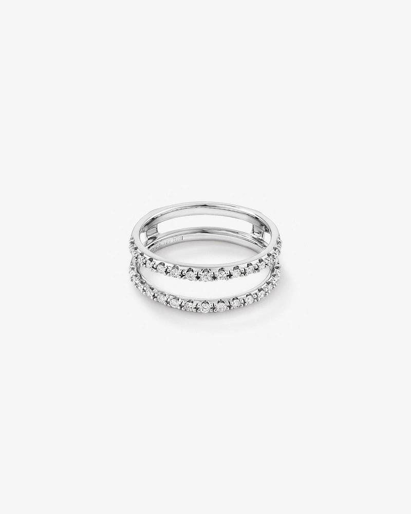 Enhancer Ring with 0.25 Carat TW of Diamonds in 14kt White Gold