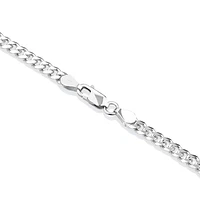 50cm (20") 4mm-4.5mm Width Curb Chain in Sterling Silver