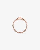 3 Stone Ring with Morganite & Diamonds in 10kt Rose Gold